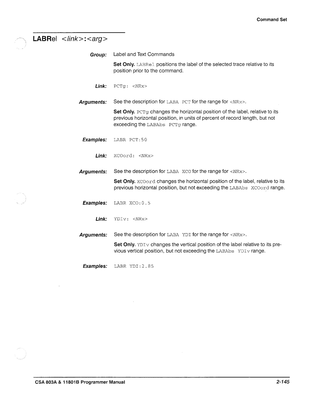 Tektronix 11801B, CSA 803A manual 