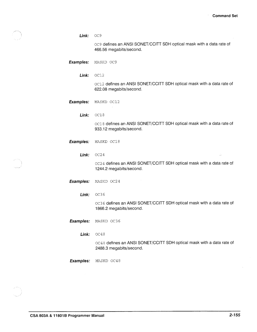 Tektronix 11801B, CSA 803A manual 