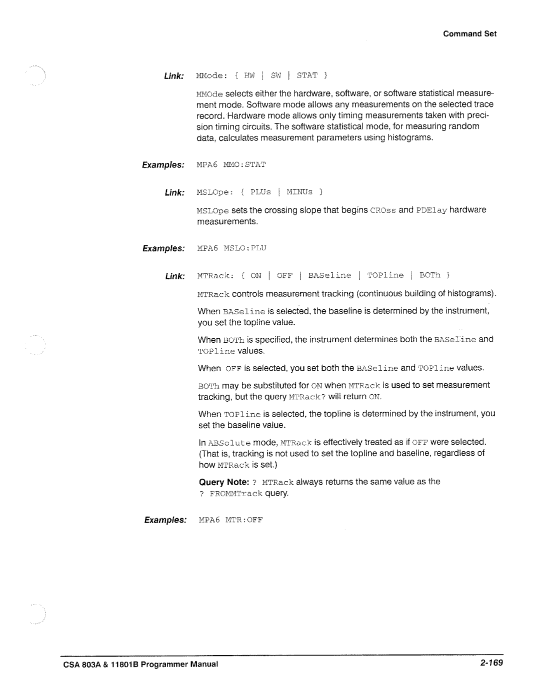 Tektronix 11801B, CSA 803A manual 