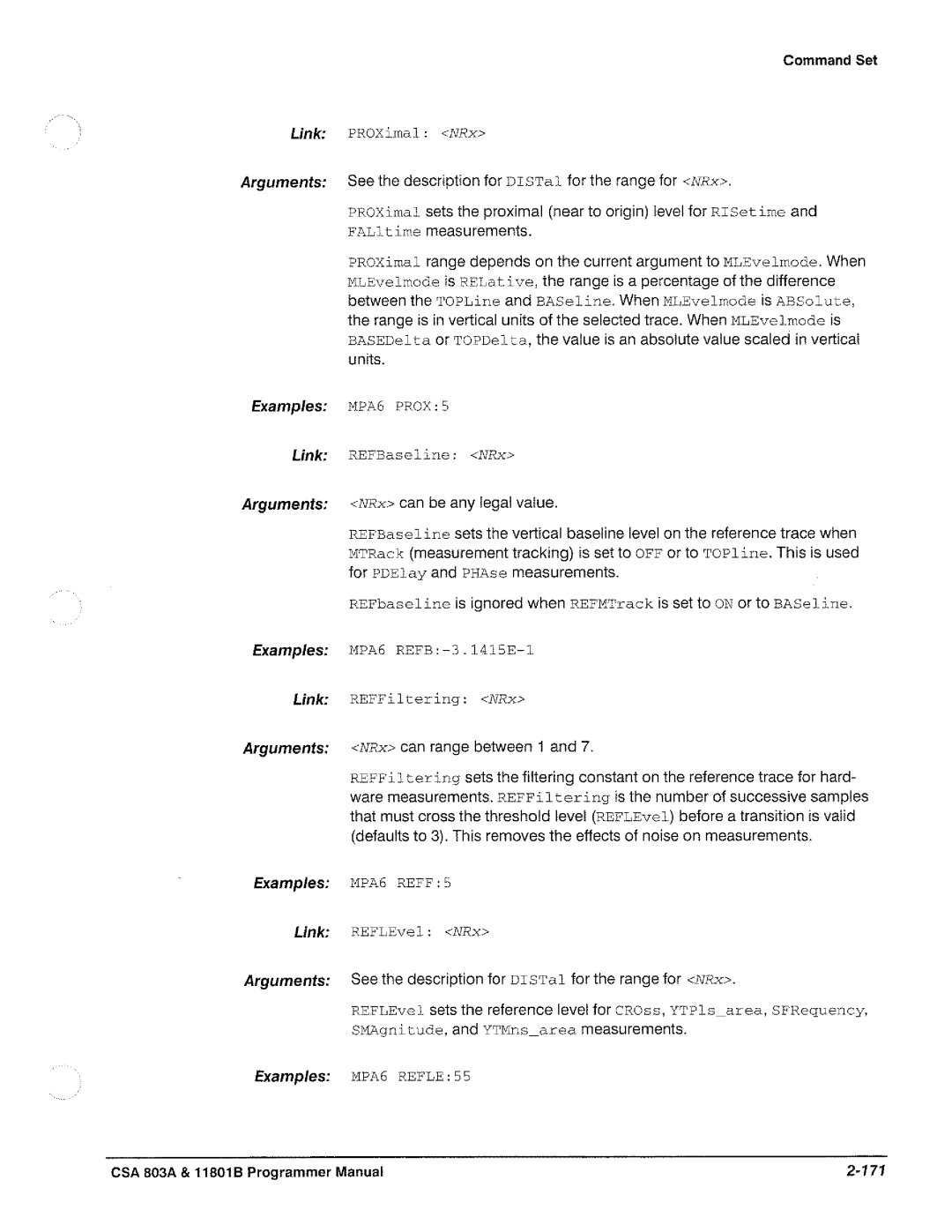 Tektronix 11801B, CSA 803A manual 