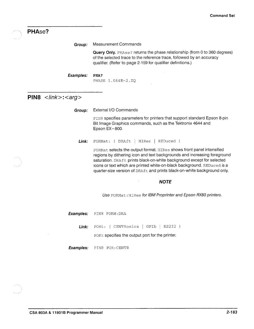 Tektronix 11801B, CSA 803A manual 