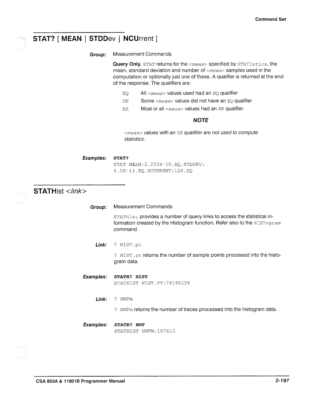 Tektronix 11801B, CSA 803A manual 