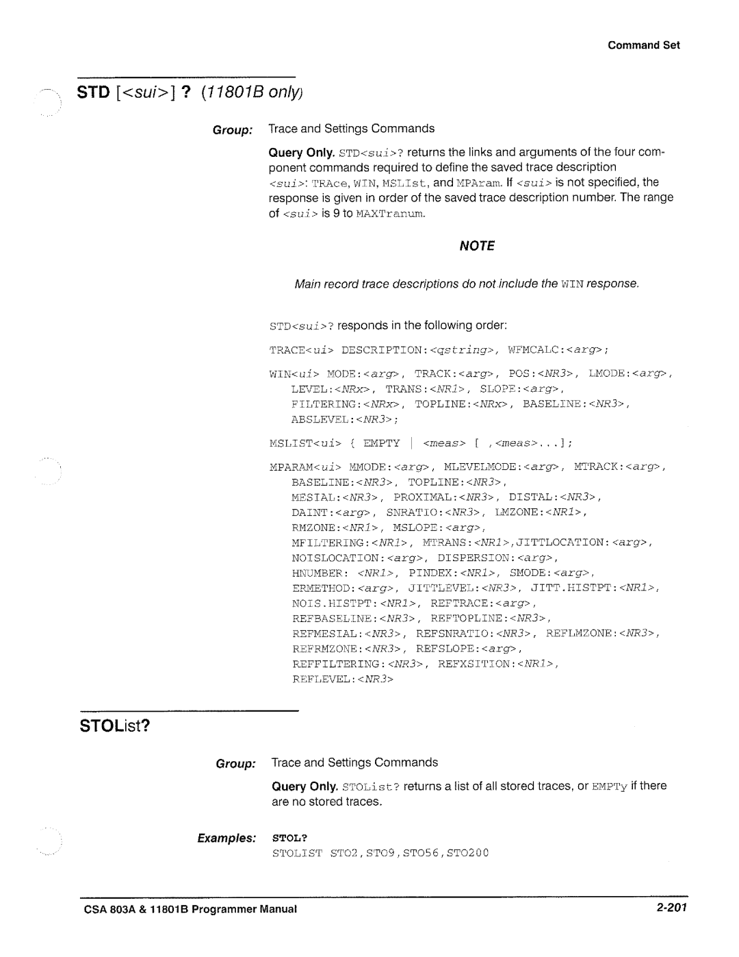 Tektronix 11801B, CSA 803A manual 