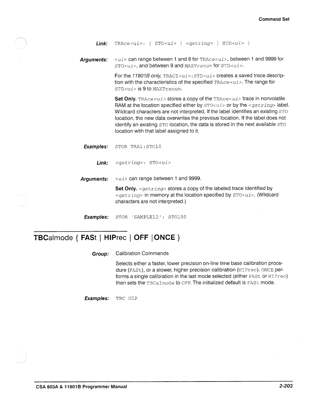 Tektronix 11801B, CSA 803A manual 