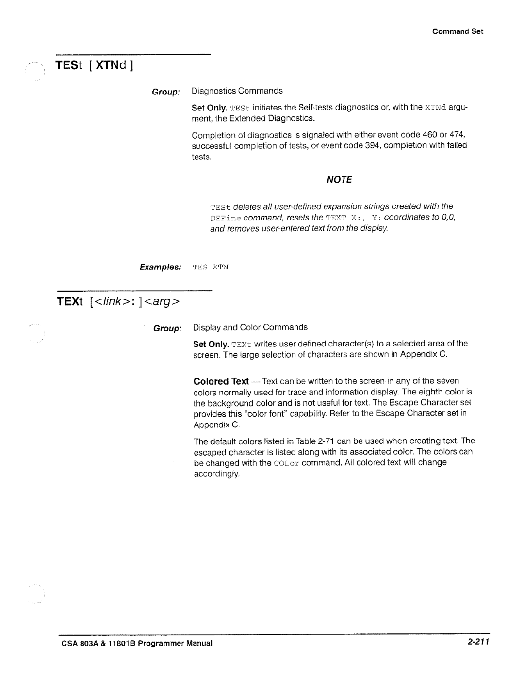 Tektronix 11801B, CSA 803A manual 