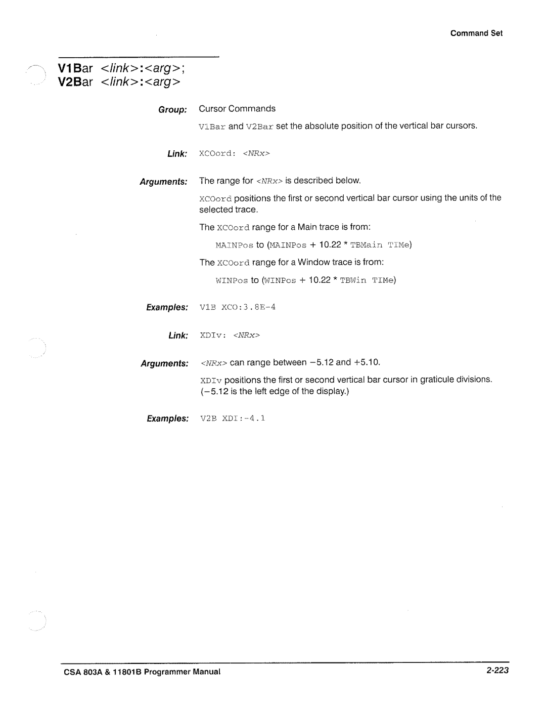 Tektronix 11801B, CSA 803A manual 