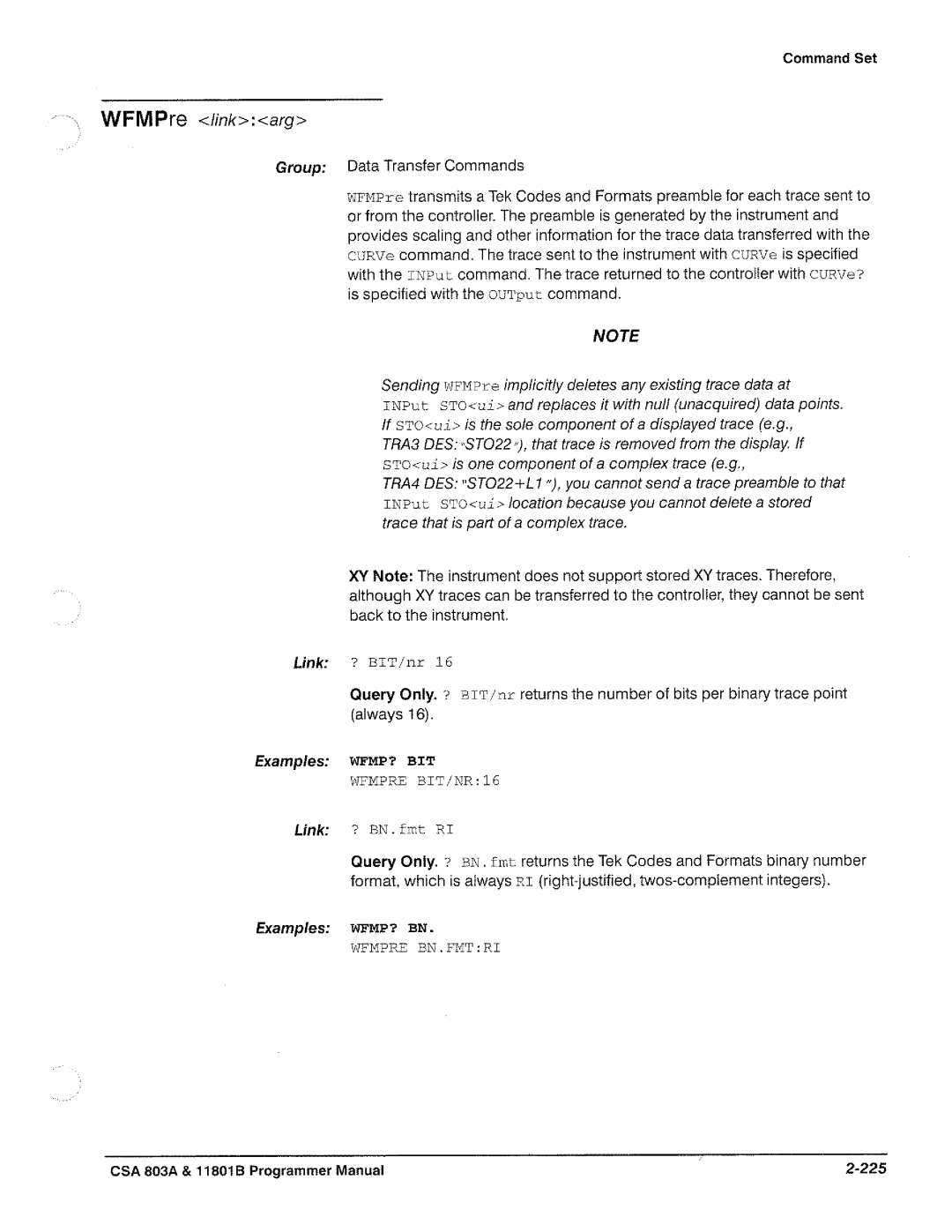 Tektronix 11801B, CSA 803A manual 