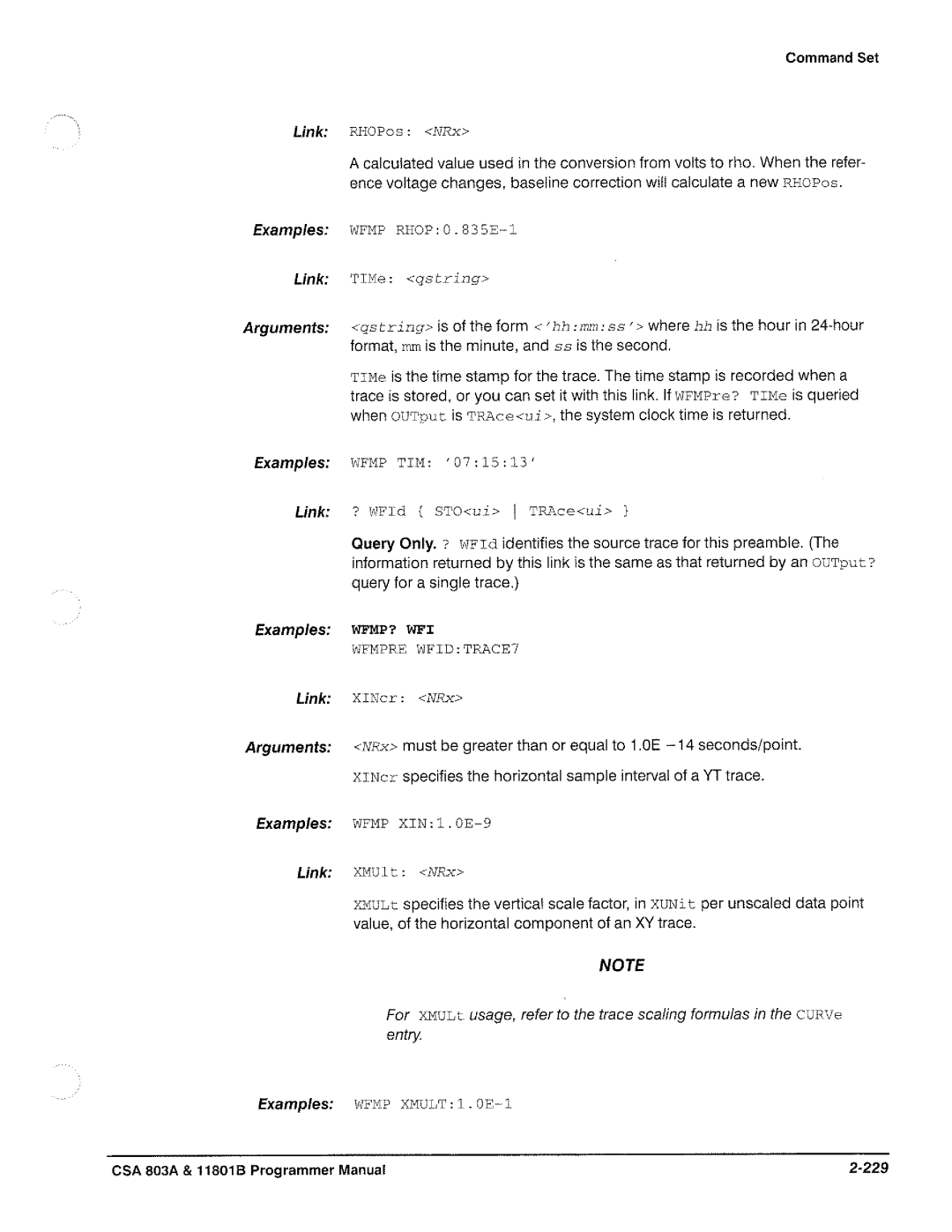 Tektronix 11801B, CSA 803A manual 