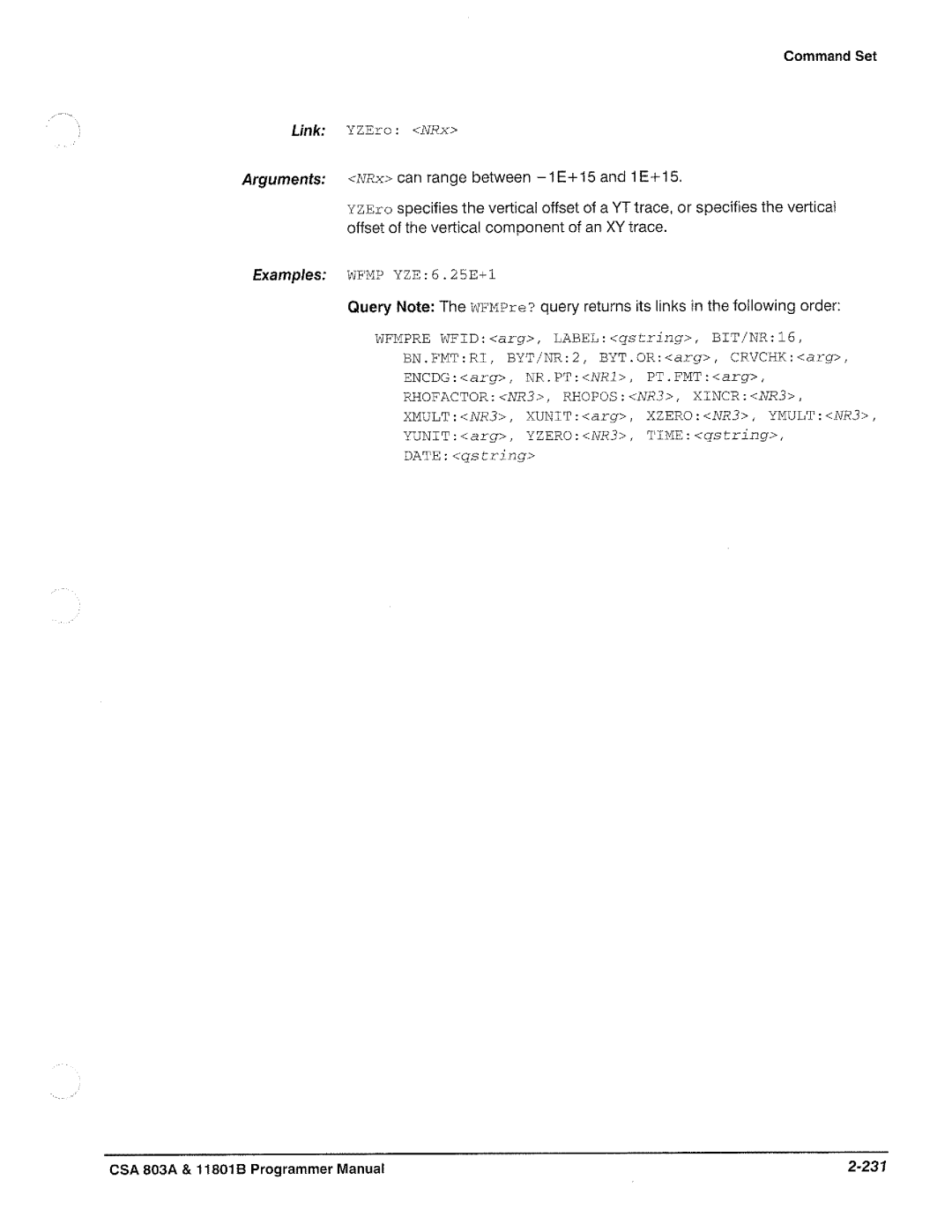 Tektronix 11801B, CSA 803A manual 