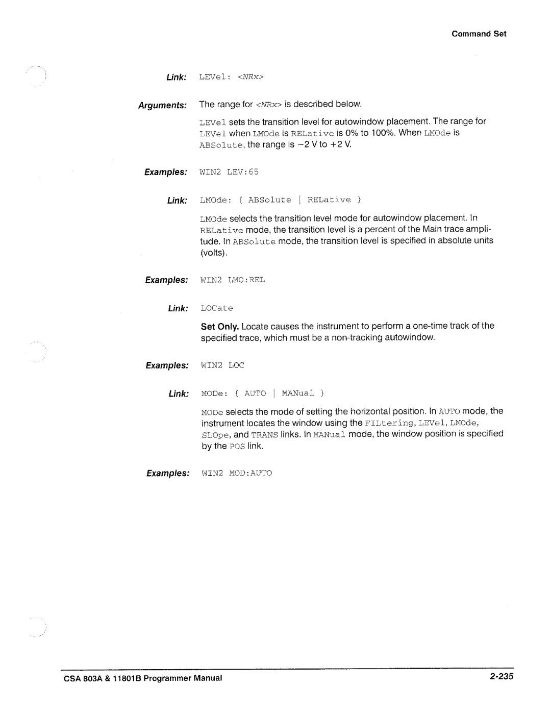 Tektronix 11801B, CSA 803A manual 