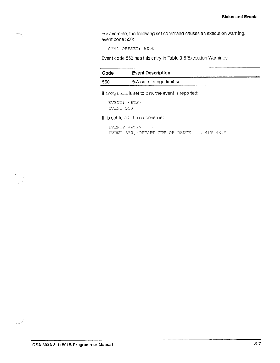 Tektronix 11801B, CSA 803A manual 