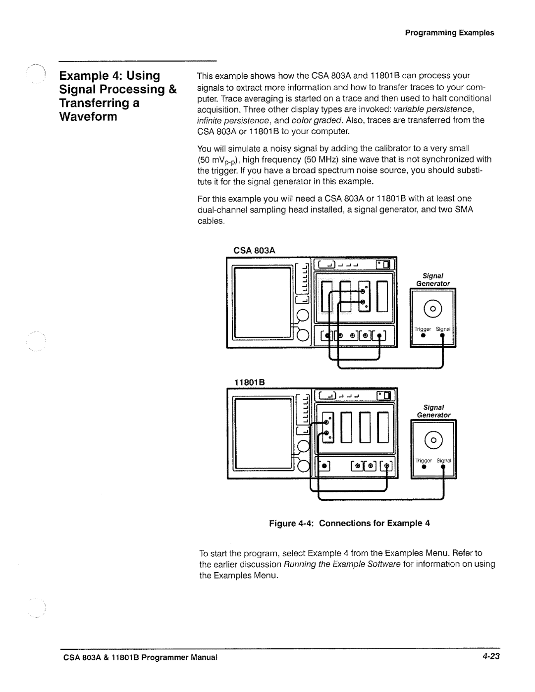 Tektronix 11801B, CSA 803A manual 