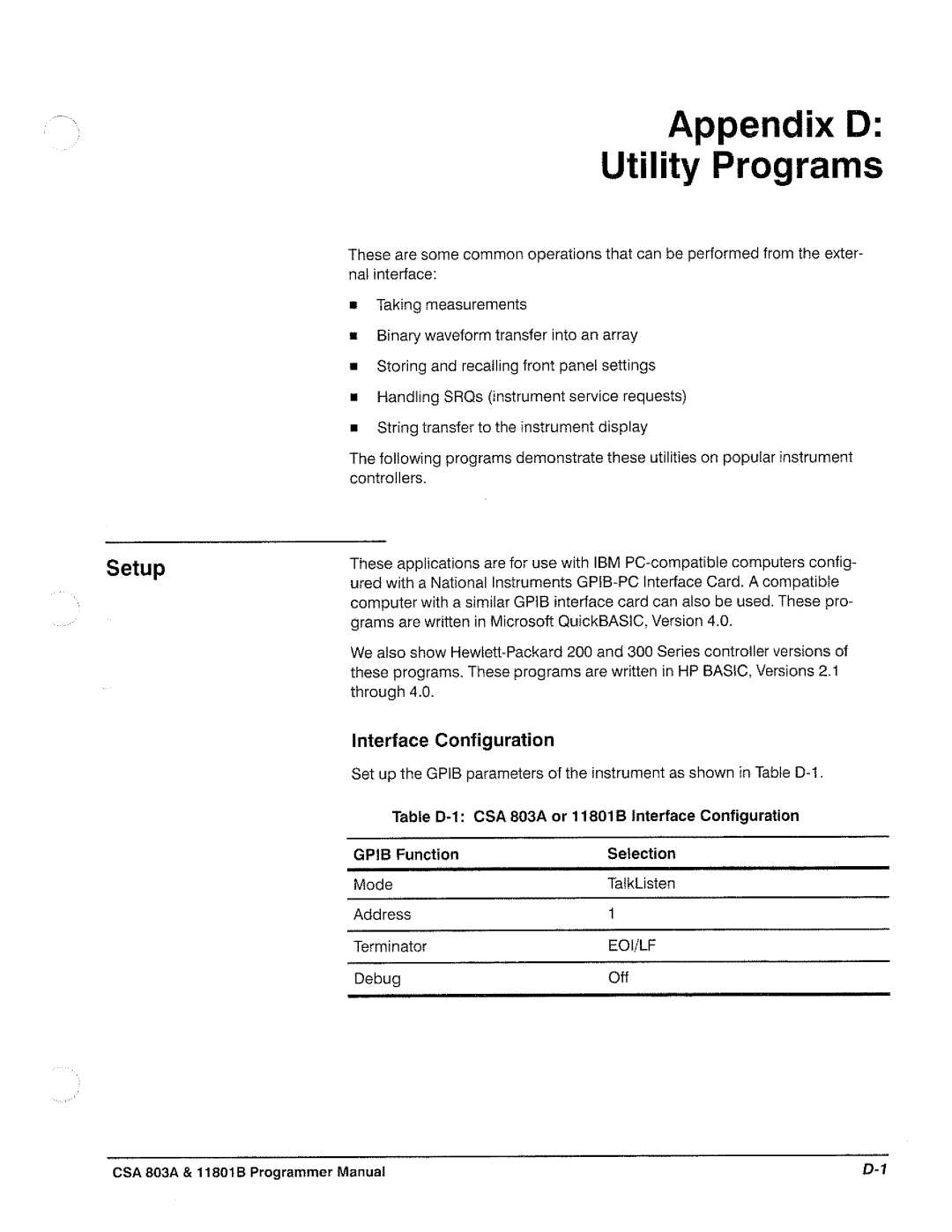 Tektronix 11801B, CSA 803A manual 