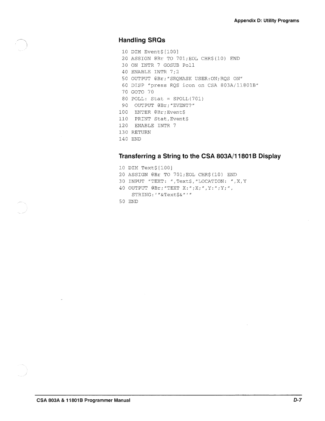 Tektronix 11801B, CSA 803A manual 