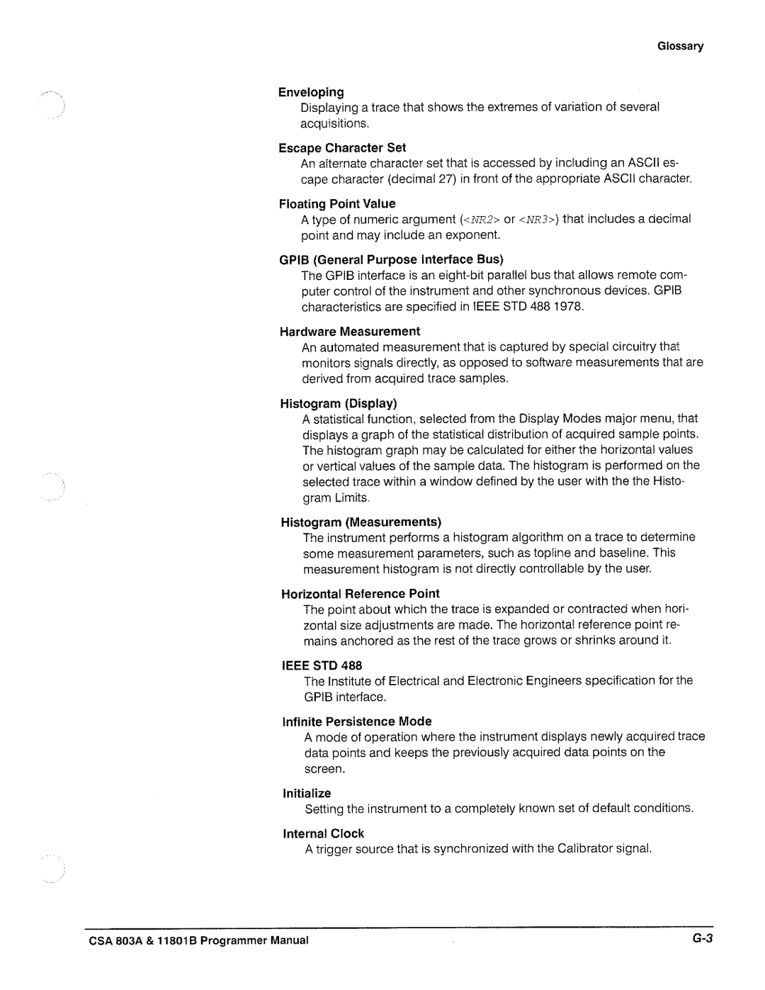 Tektronix 11801B, CSA 803A manual 