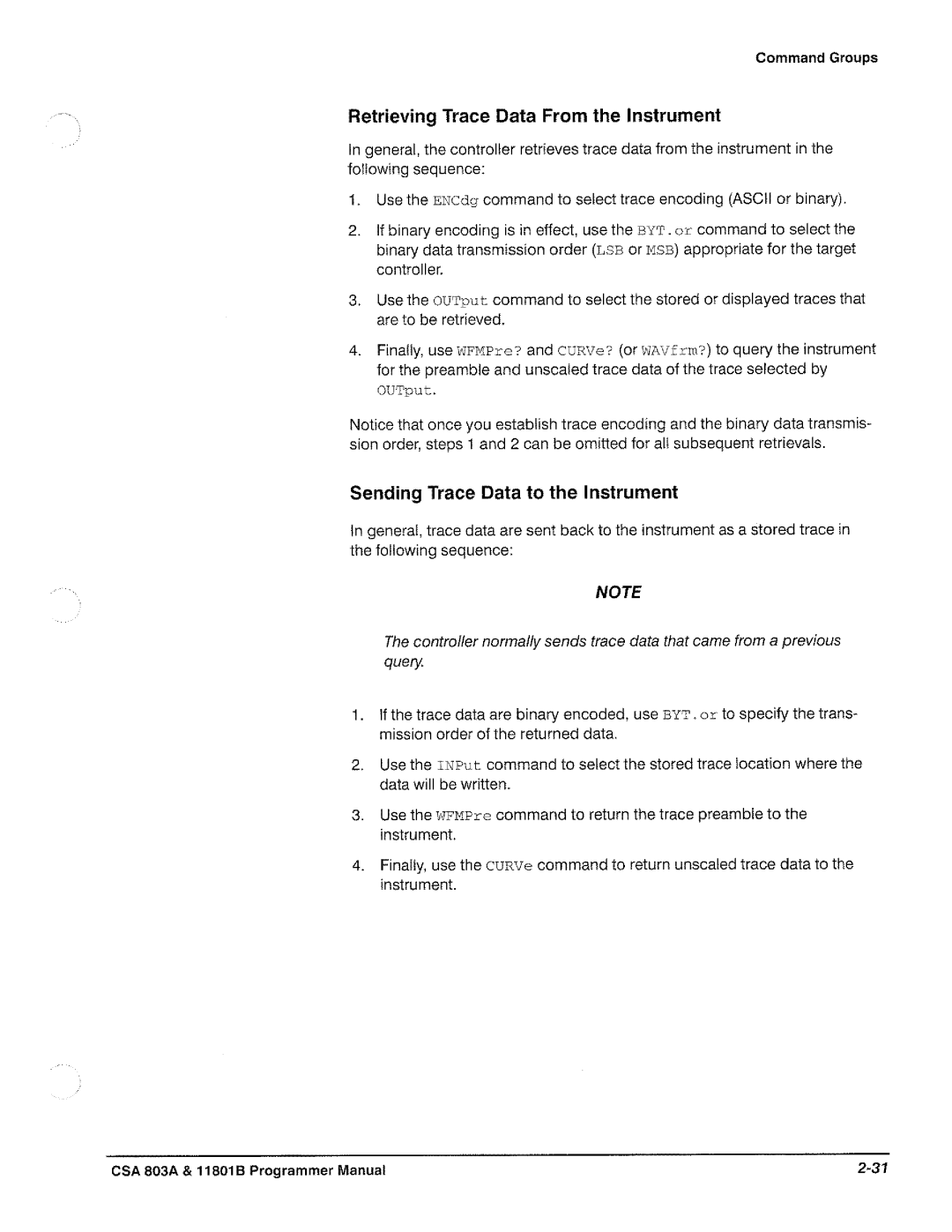 Tektronix 11801B, CSA 803A manual 