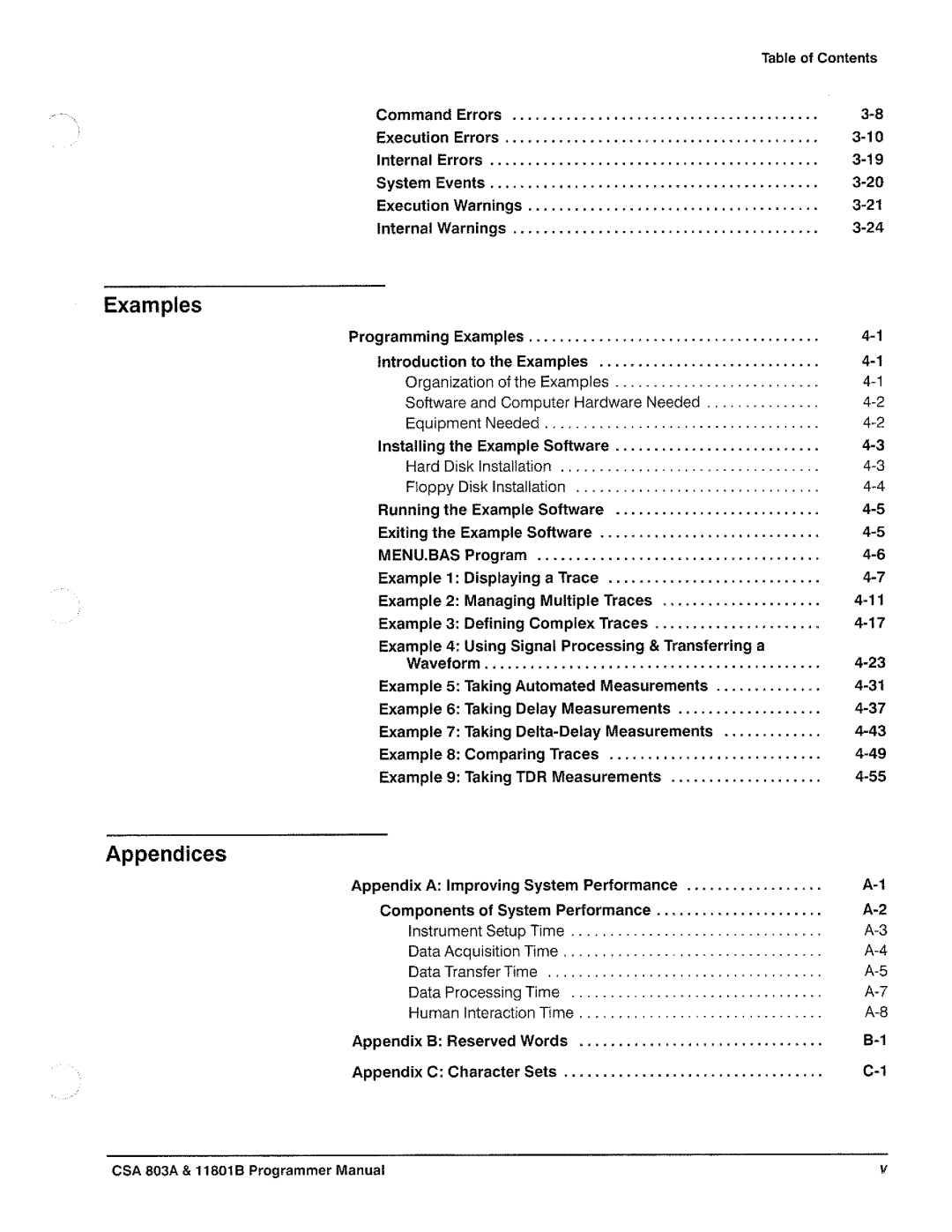 Tektronix 11801B, CSA 803A manual 