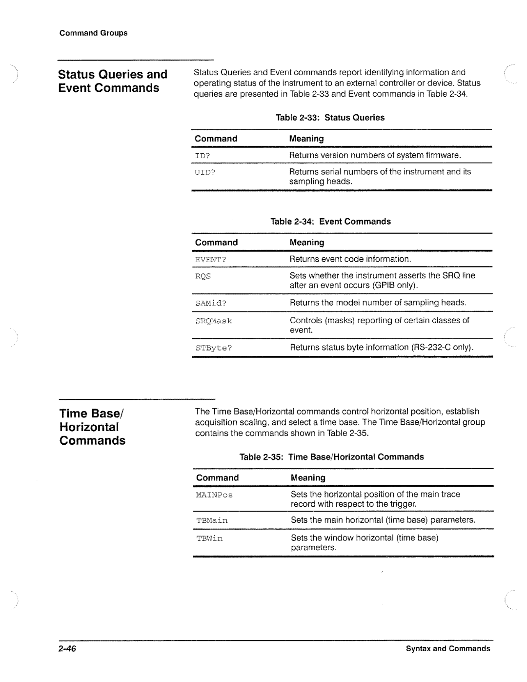 Tektronix CSA 803A, 11801B manual 