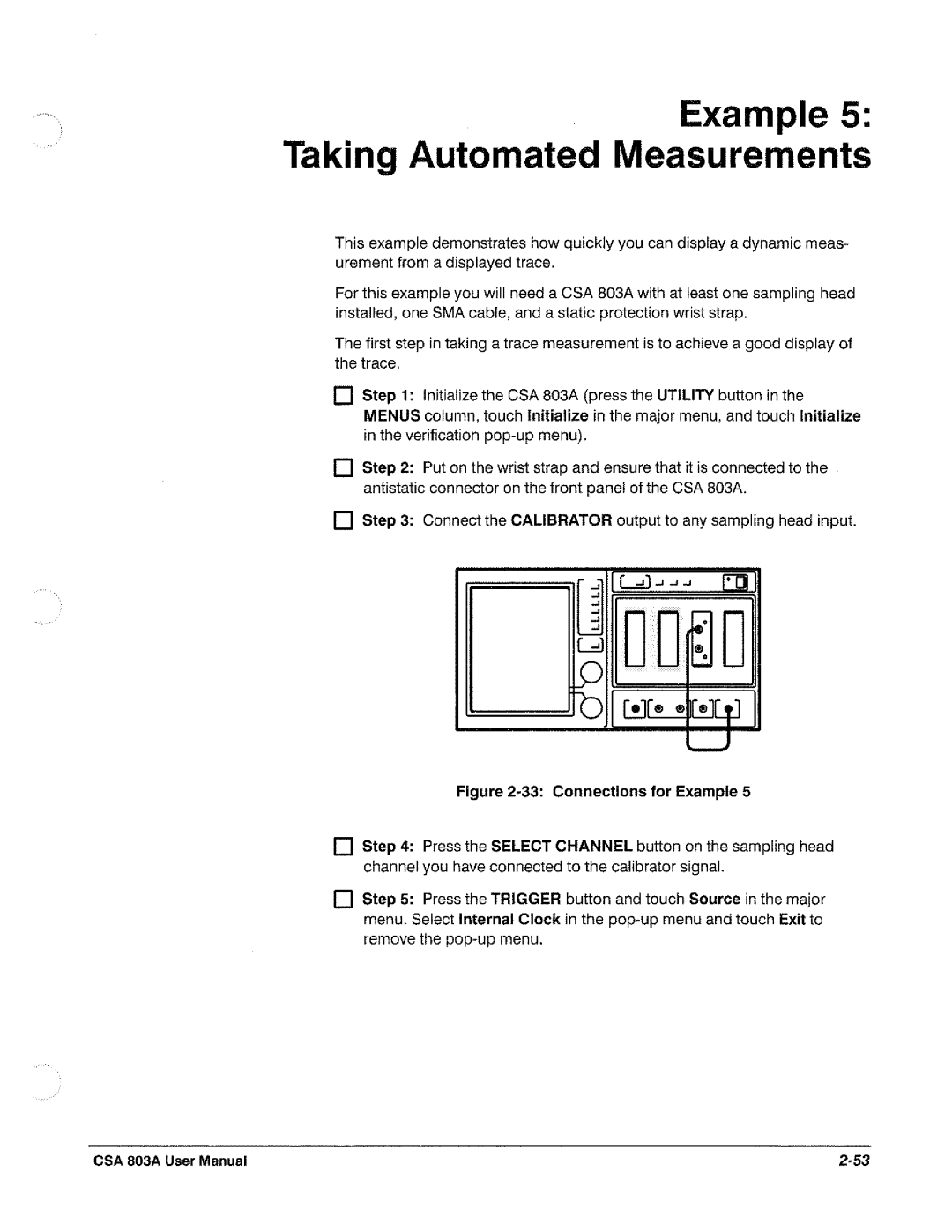 Tektronix CSA 803A manual 