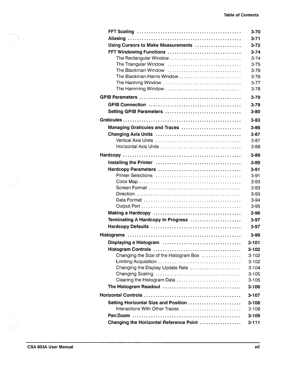 Tektronix CSA 803A manual 