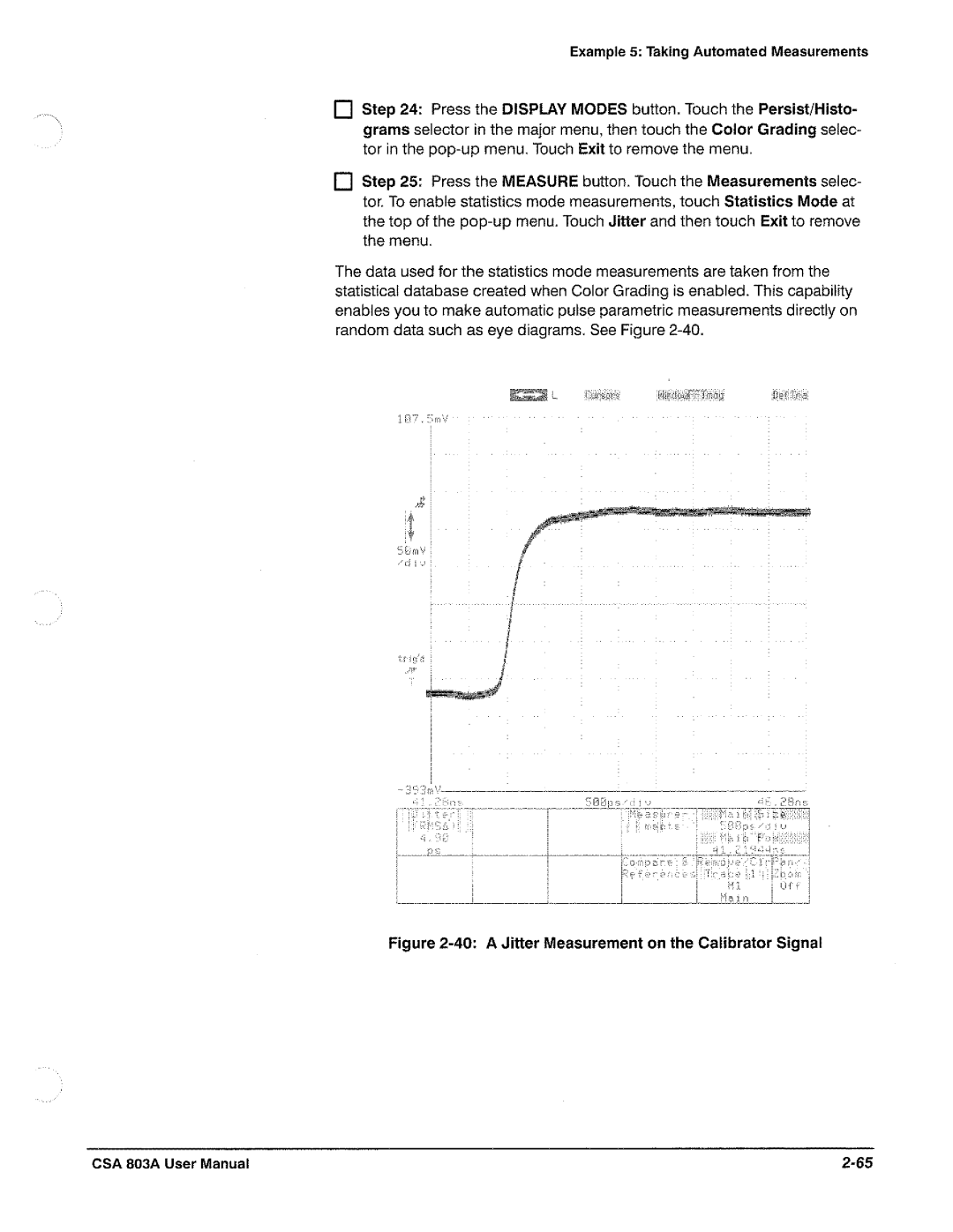 Tektronix CSA 803A manual 