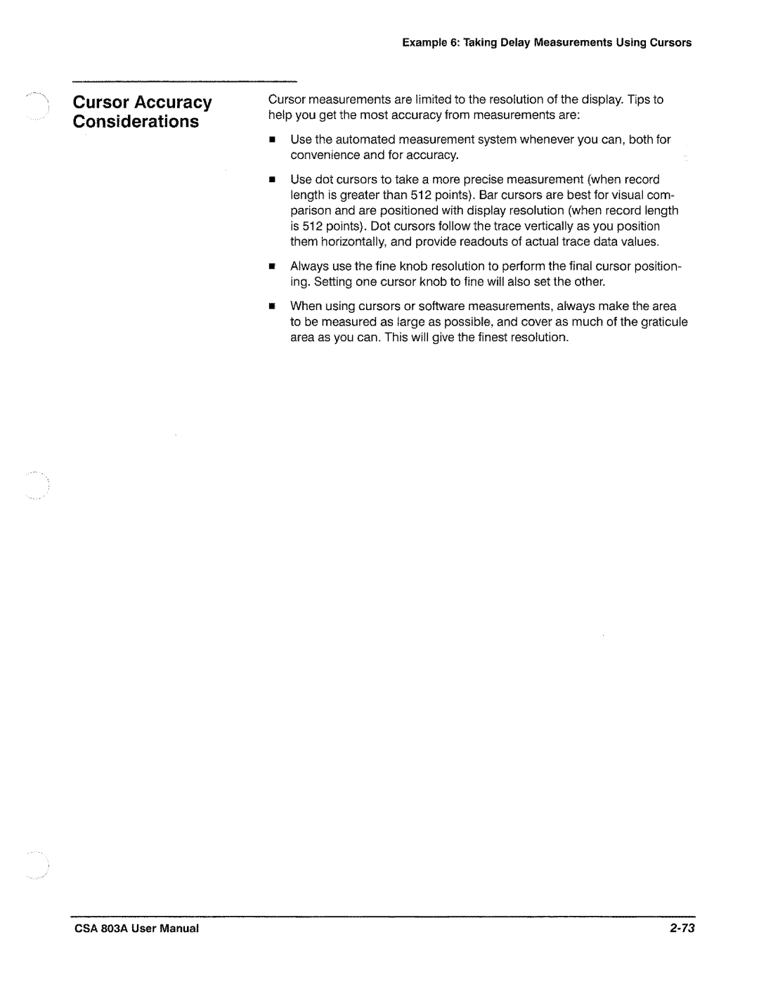 Tektronix CSA 803A manual 