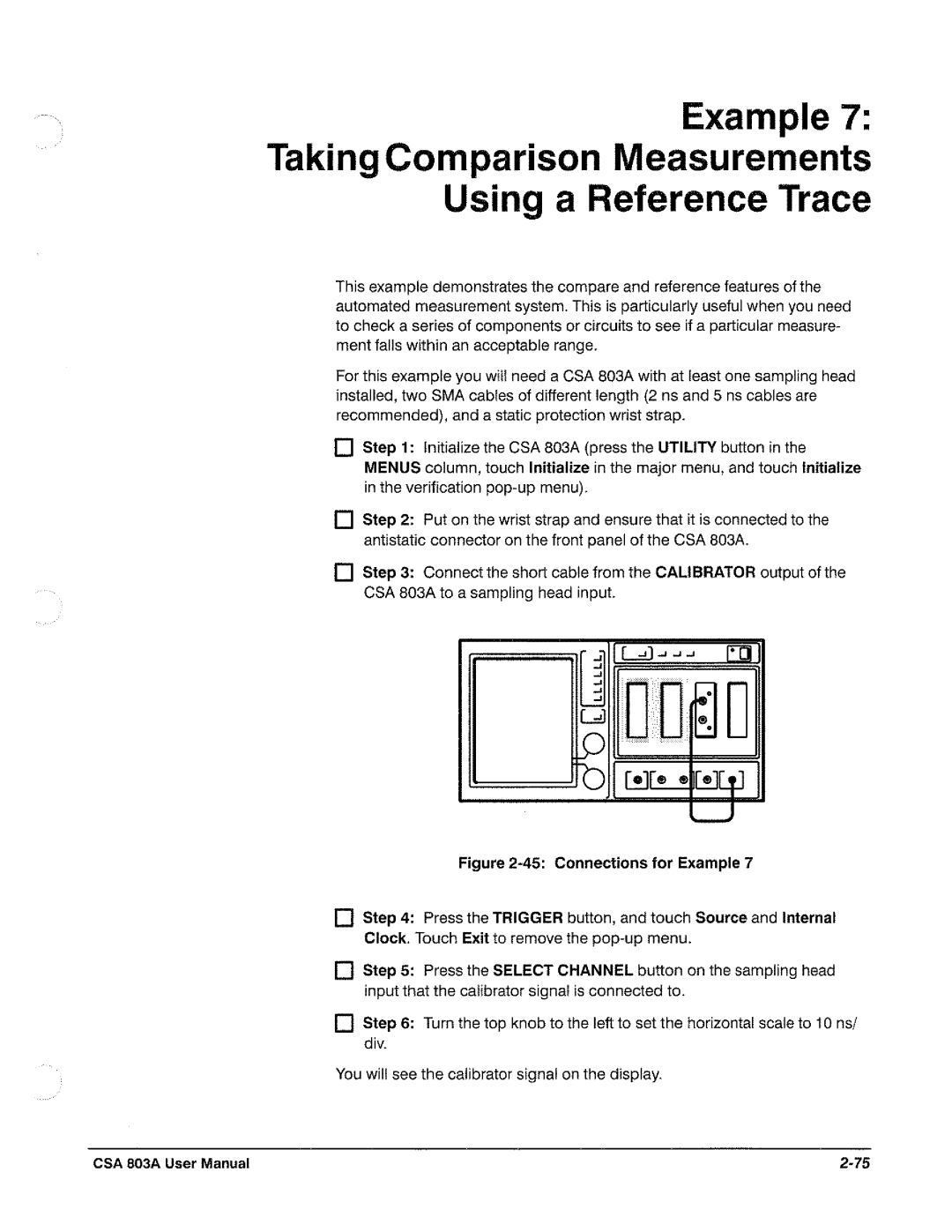 Tektronix CSA 803A manual 