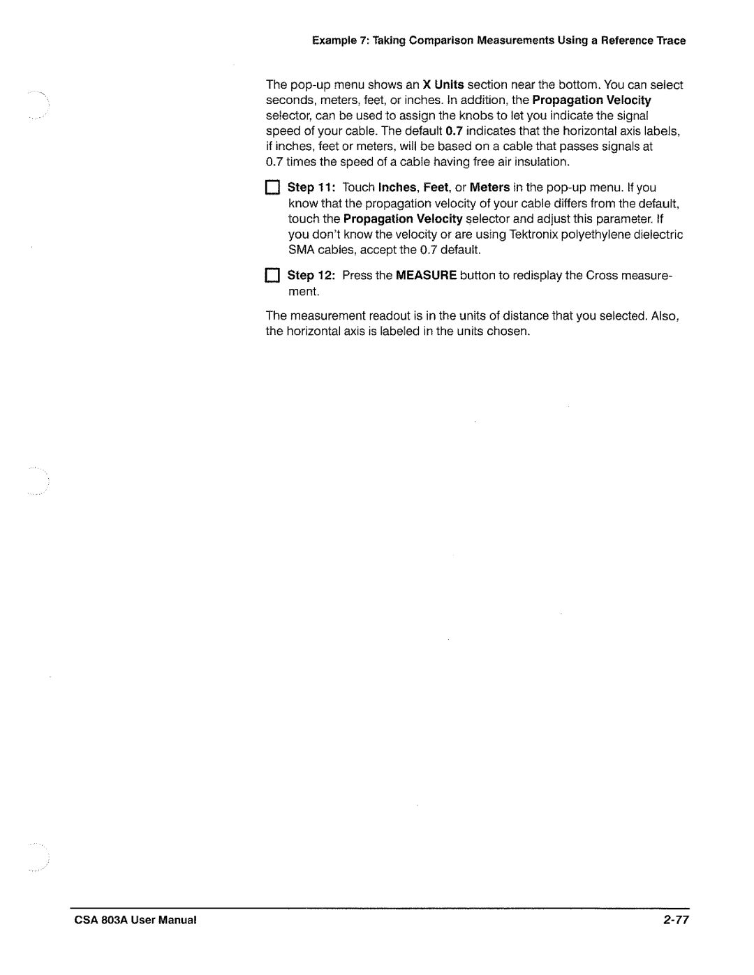 Tektronix CSA 803A manual 