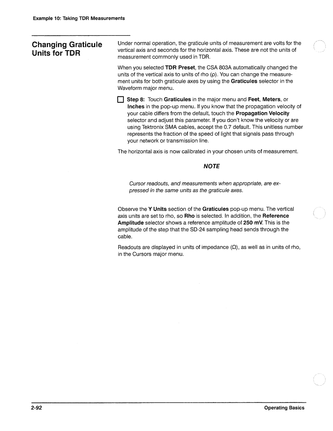 Tektronix CSA 803A manual 