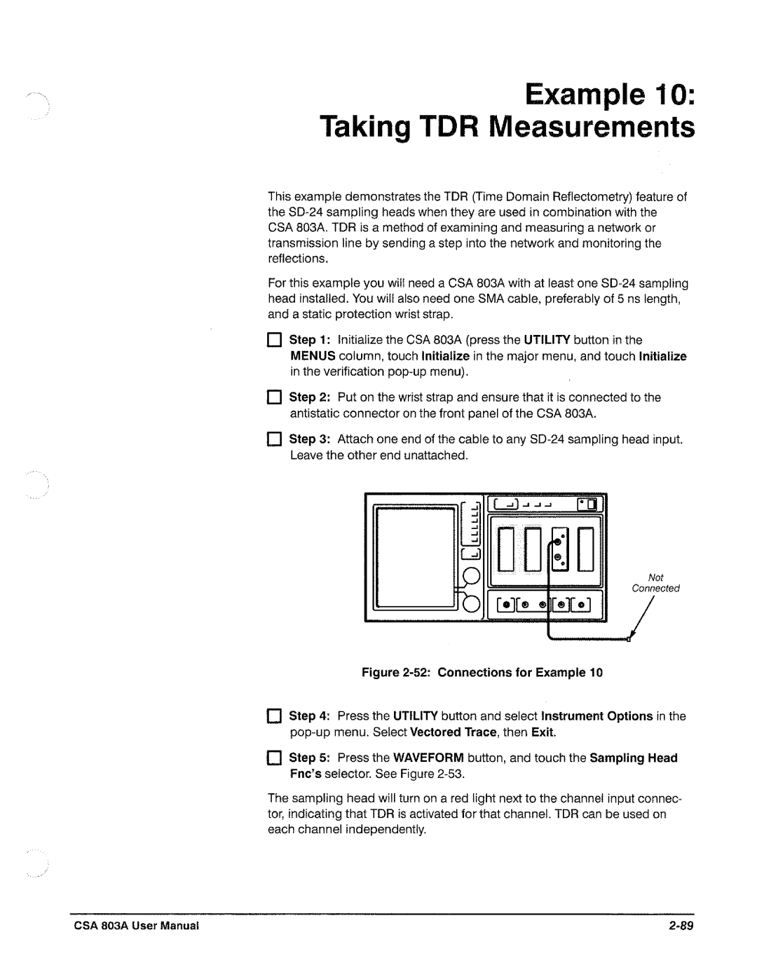 Tektronix CSA 803A manual 