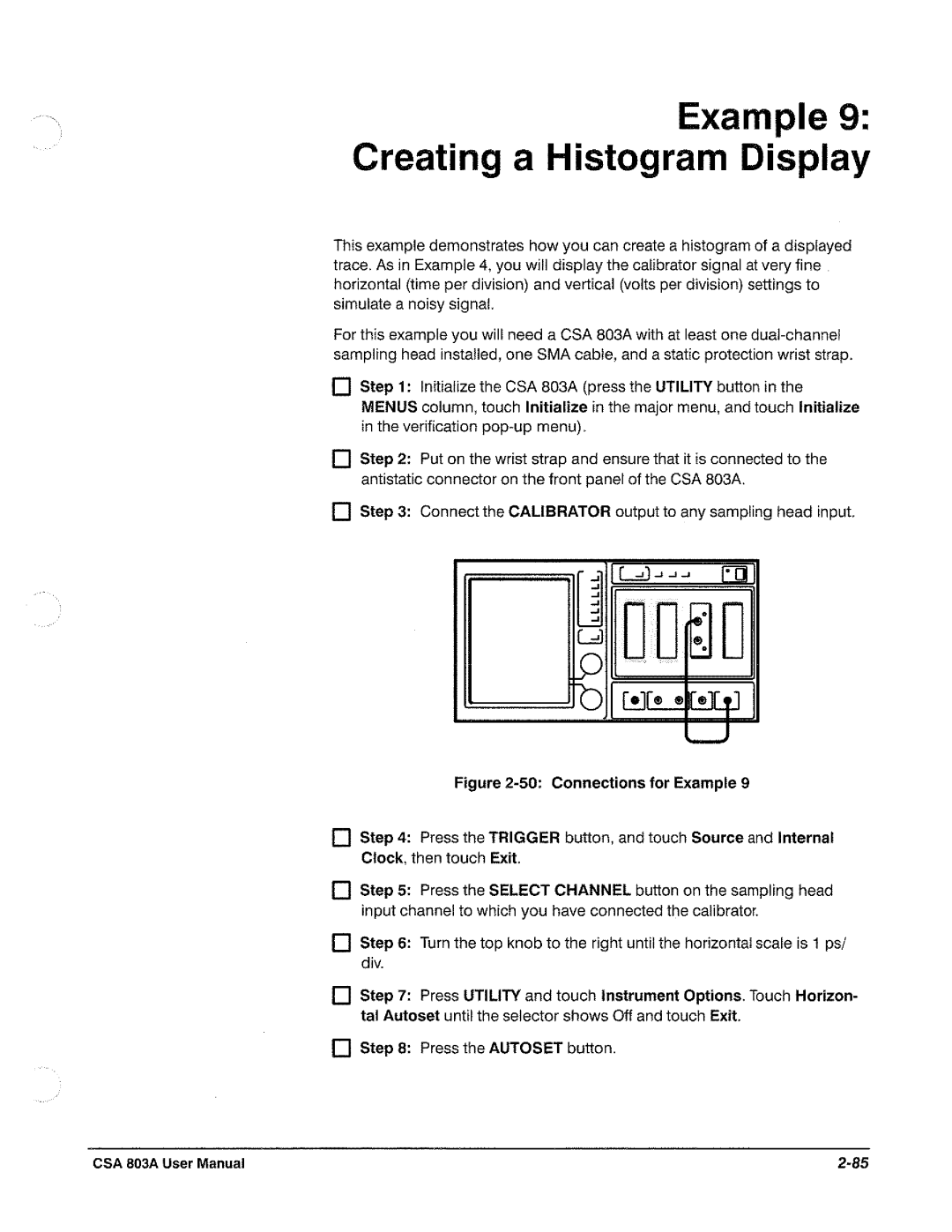 Tektronix CSA 803A manual 