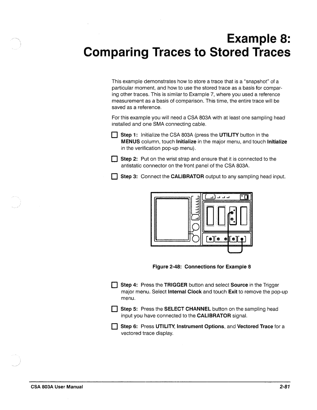 Tektronix CSA 803A manual 