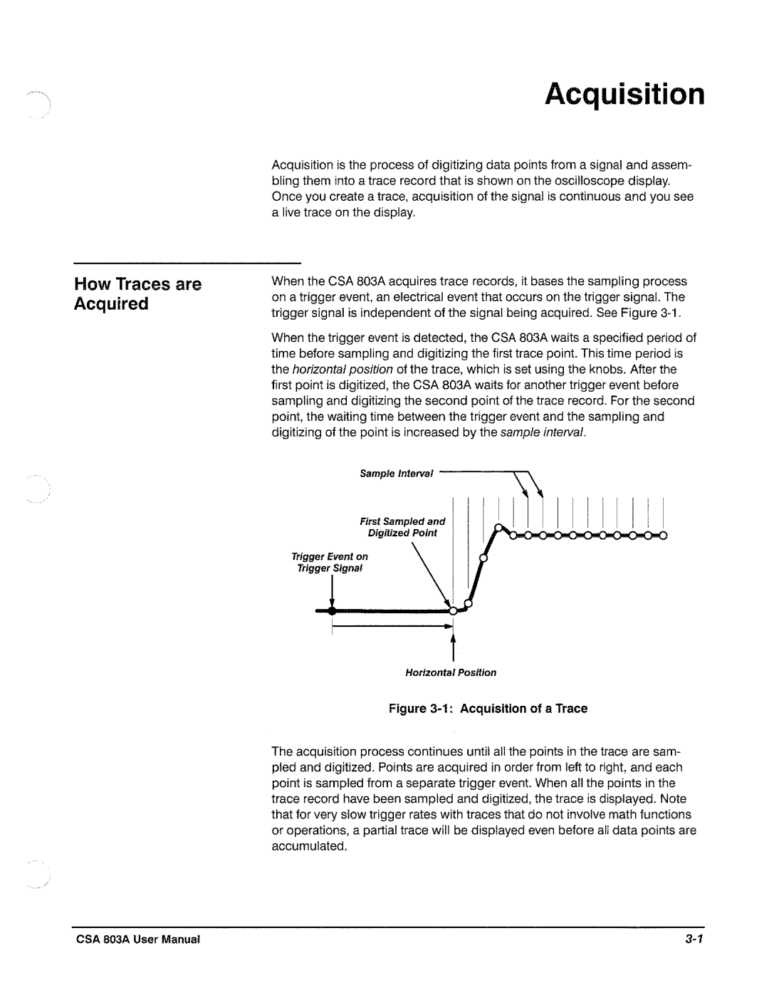 Tektronix CSA 803A manual 