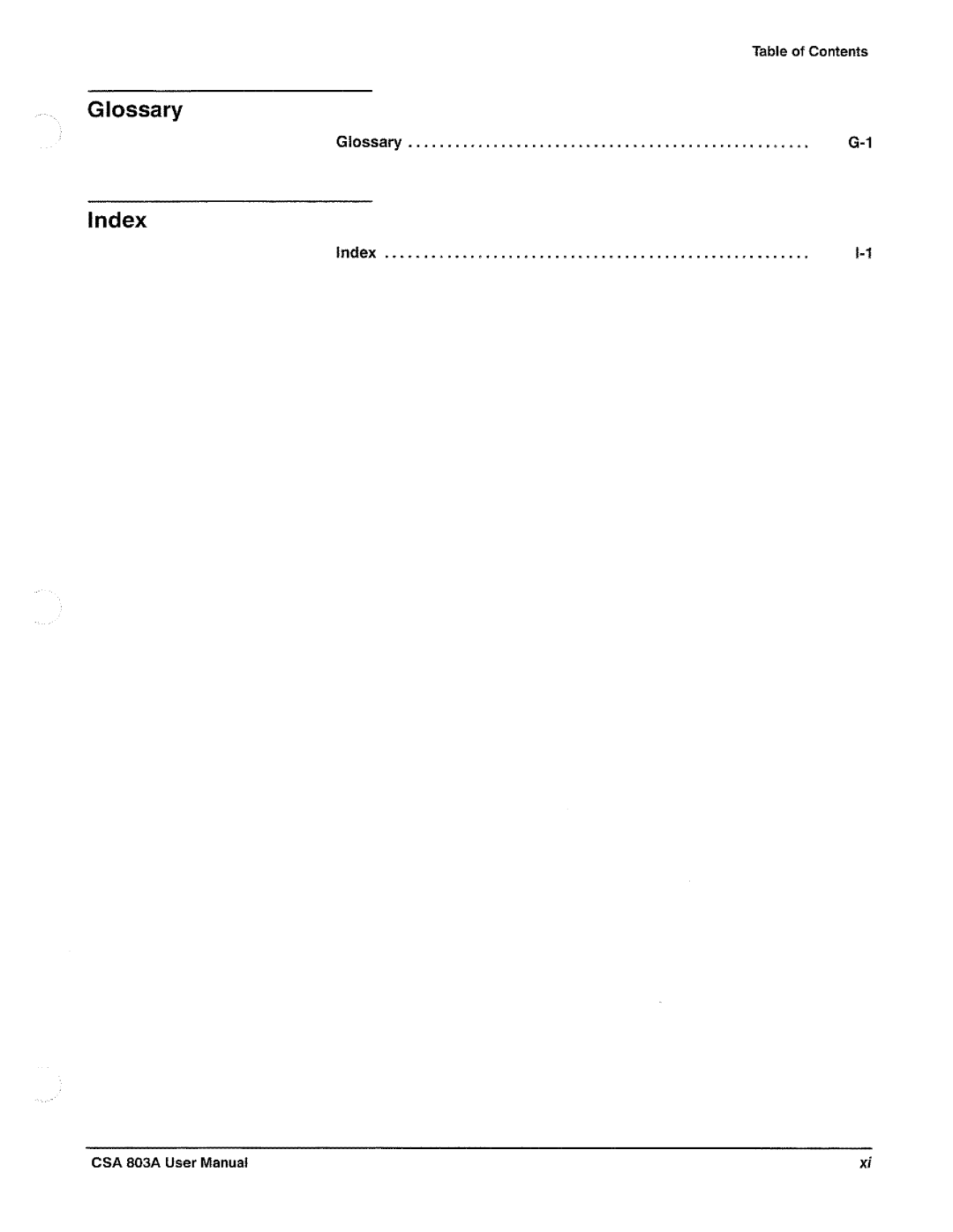 Tektronix CSA 803A manual 