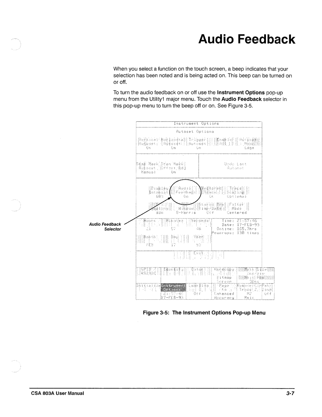 Tektronix CSA 803A manual 