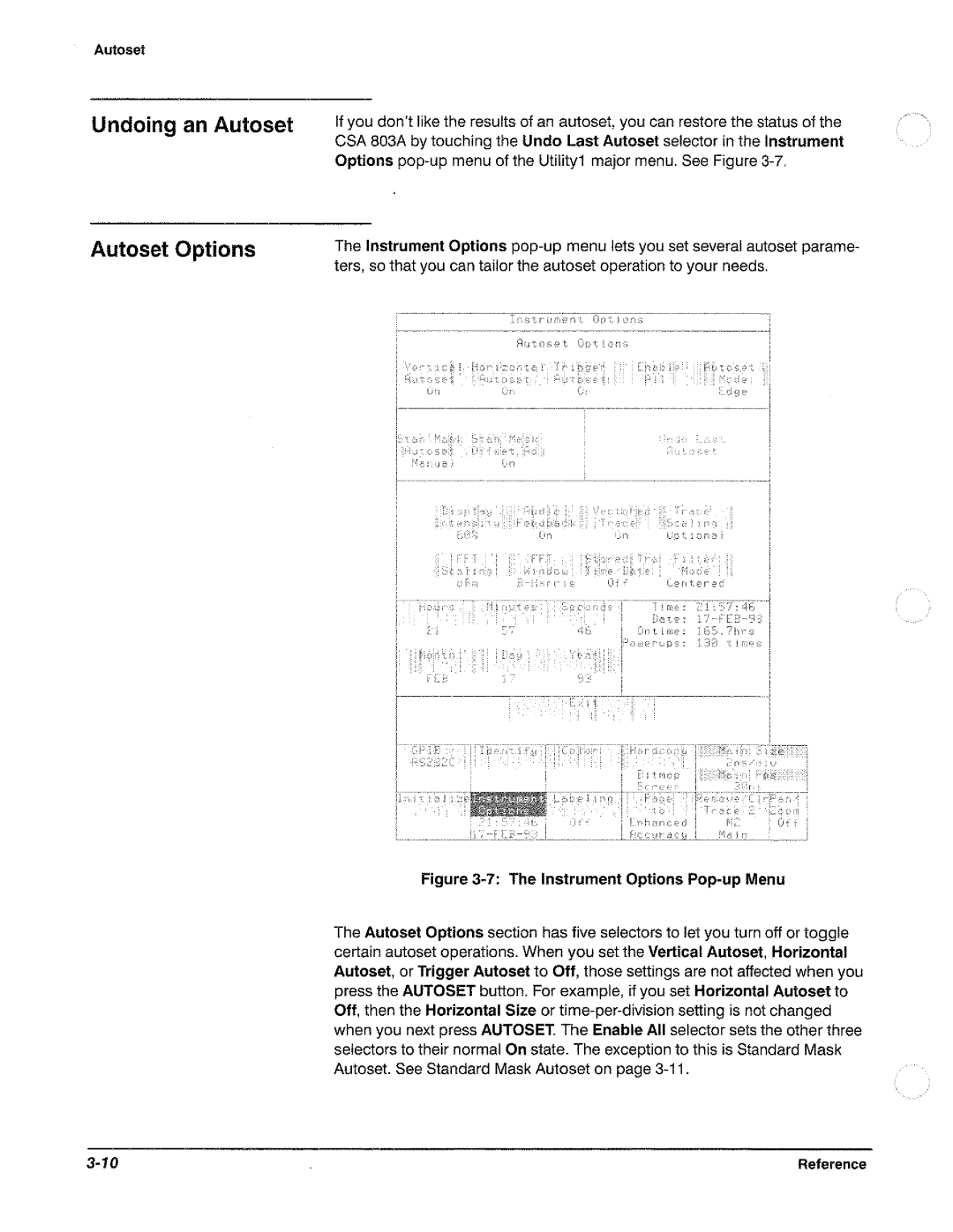 Tektronix CSA 803A manual 