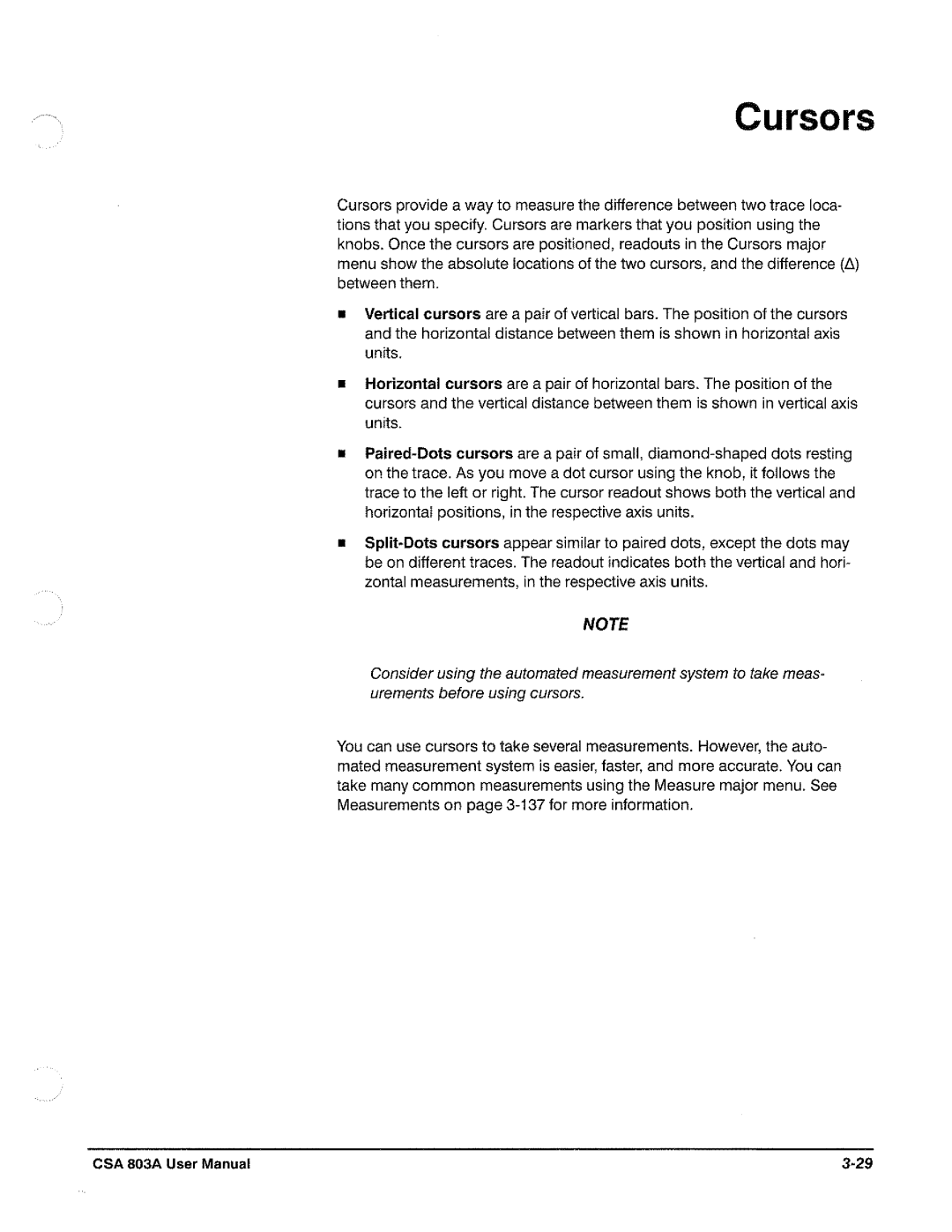 Tektronix CSA 803A manual 