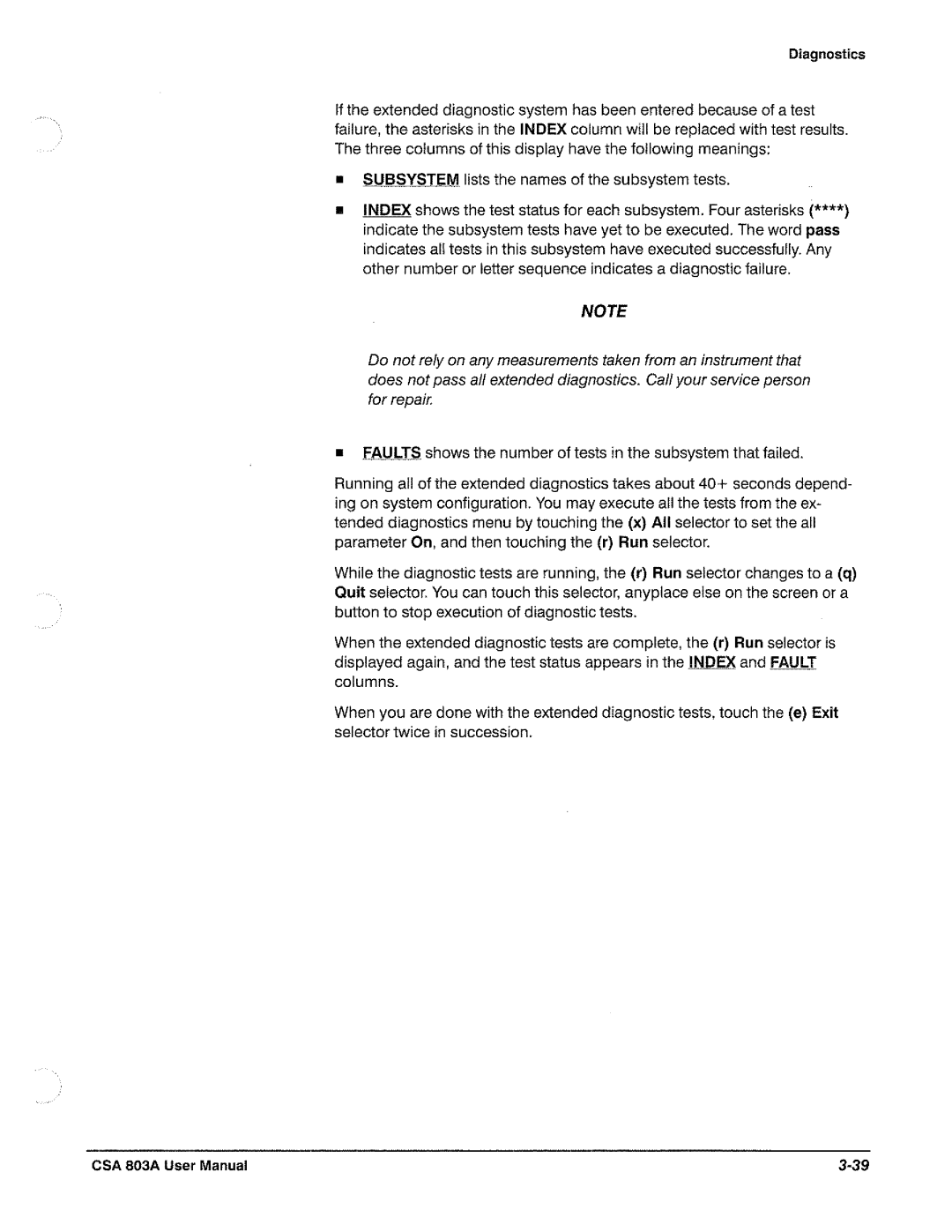 Tektronix CSA 803A manual 