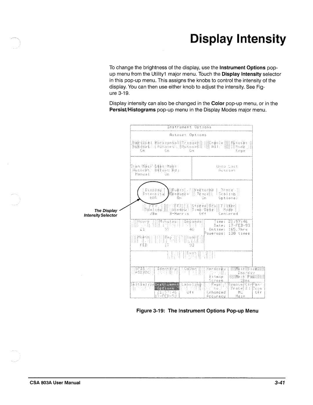 Tektronix CSA 803A manual 