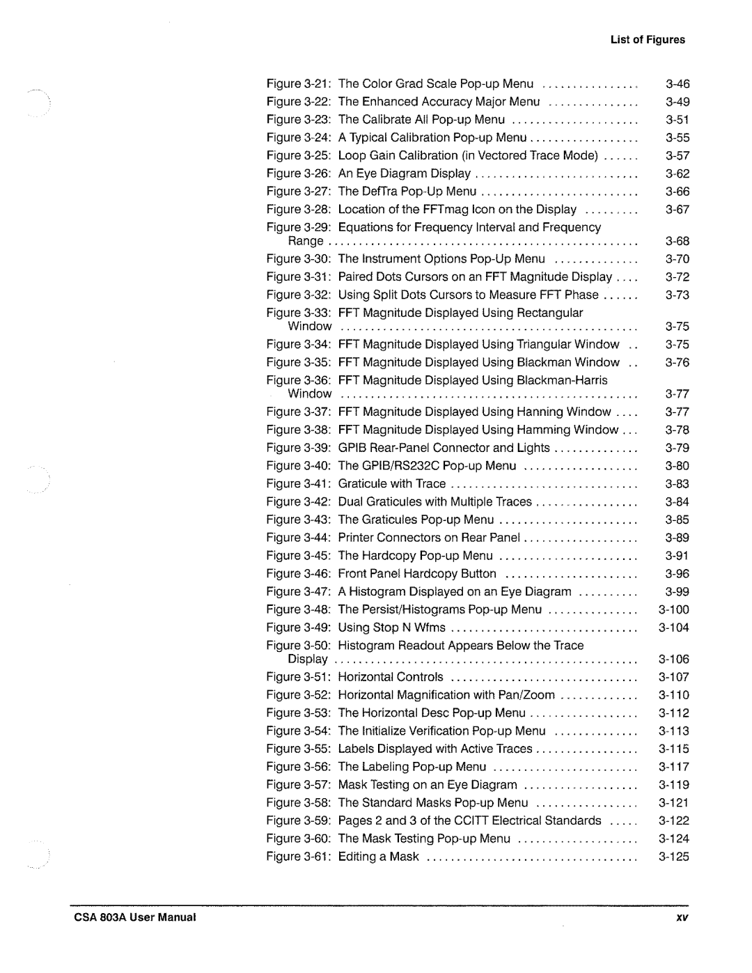 Tektronix CSA 803A manual 