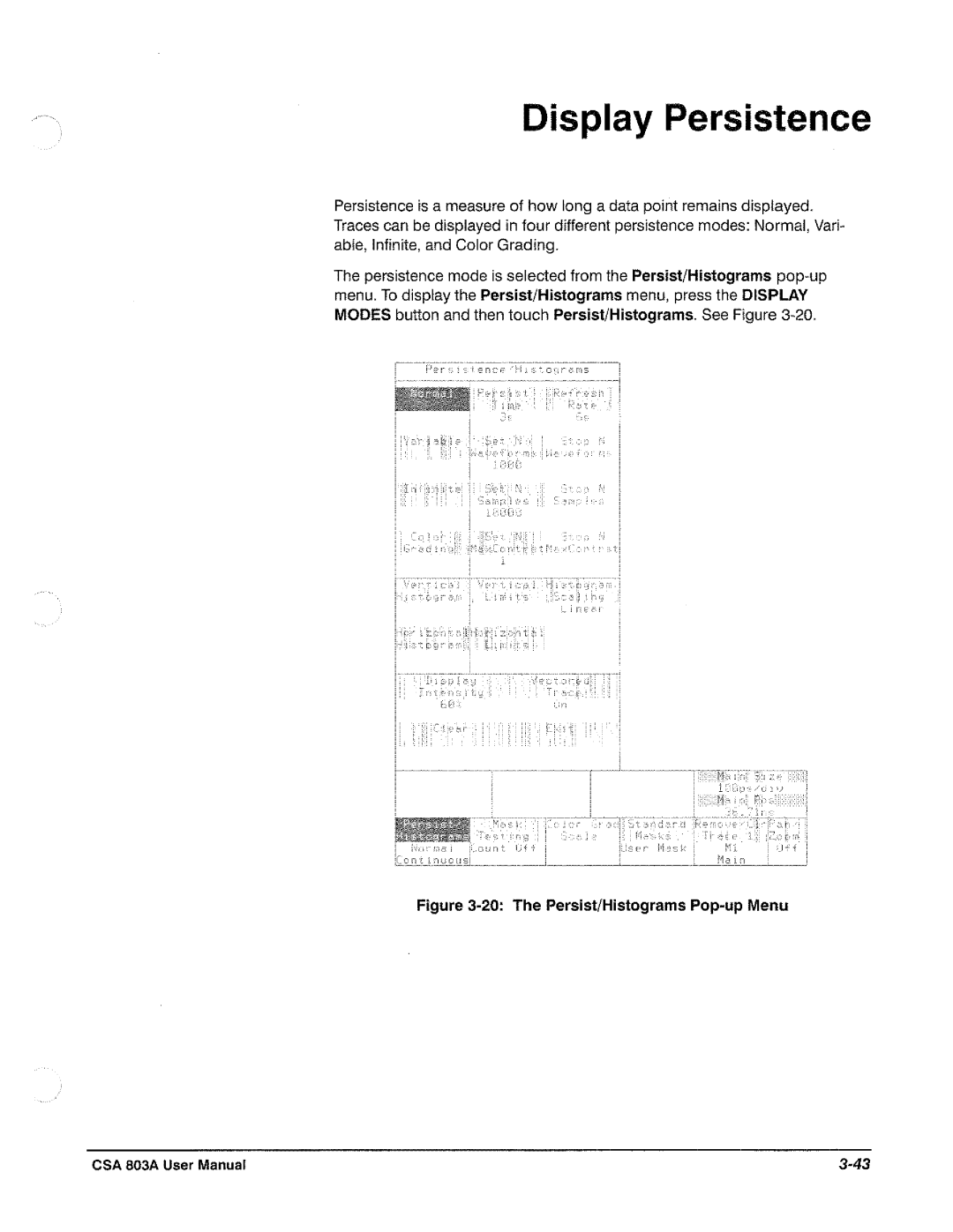 Tektronix CSA 803A manual 