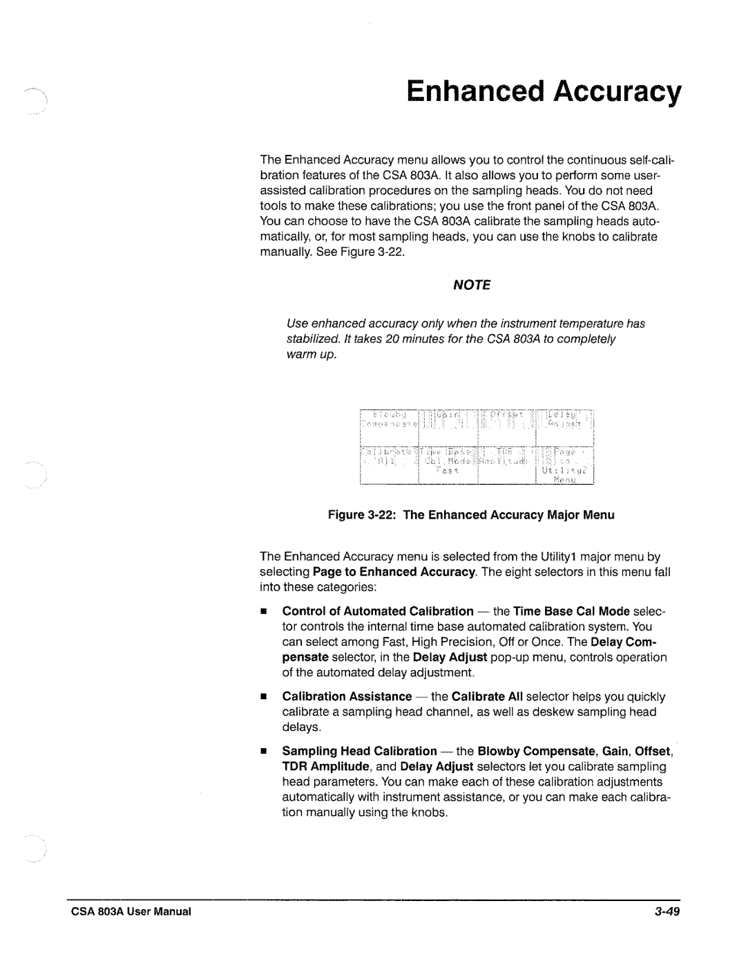 Tektronix CSA 803A manual 