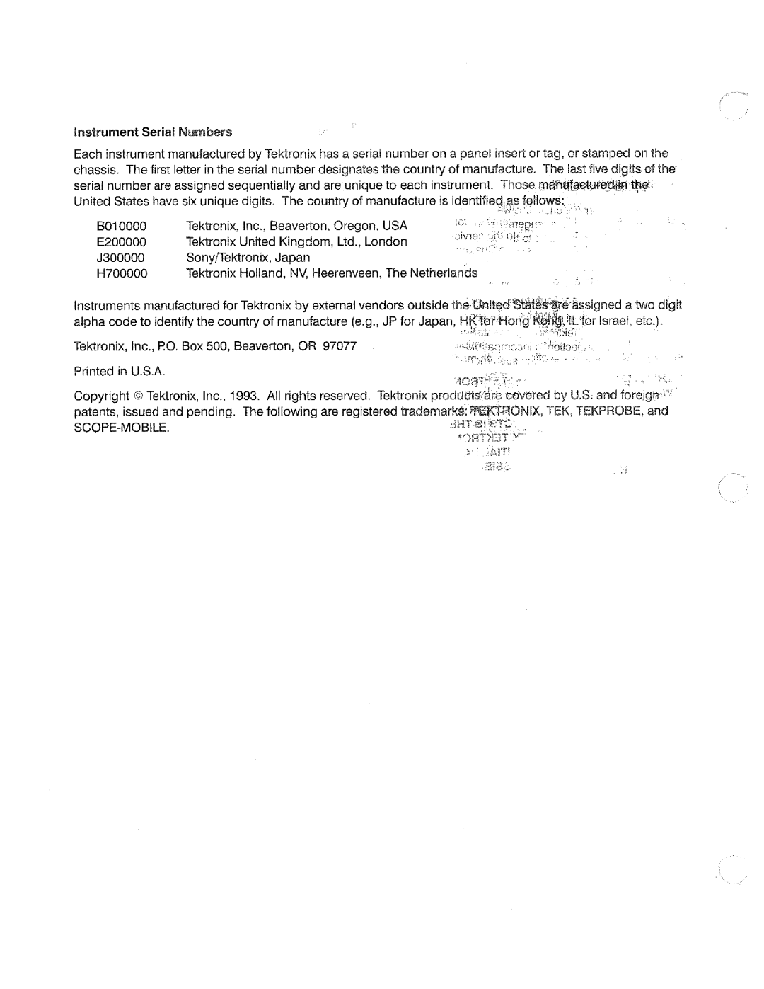 Tektronix CSA 803A manual 