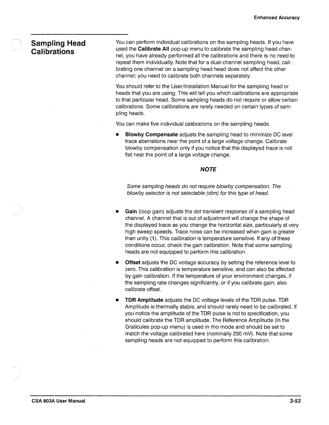 Tektronix CSA 803A manual 