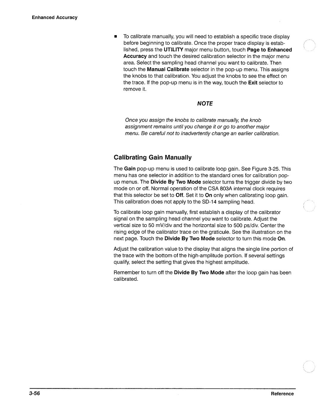 Tektronix CSA 803A manual 