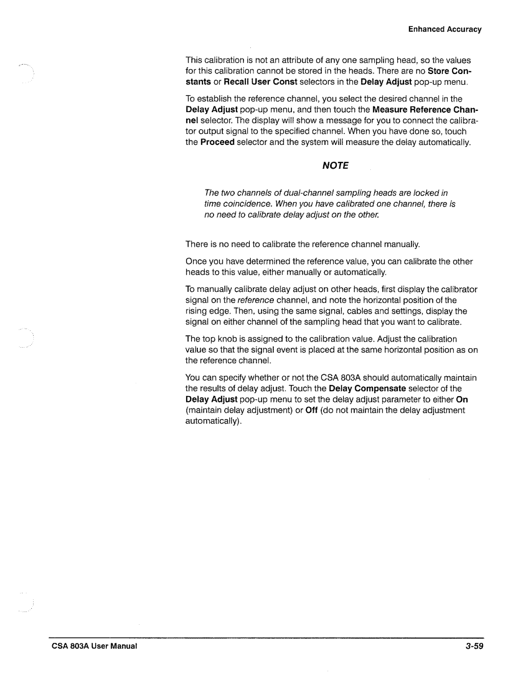 Tektronix CSA 803A manual 