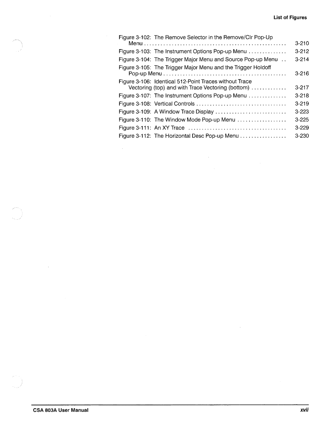 Tektronix CSA 803A manual 