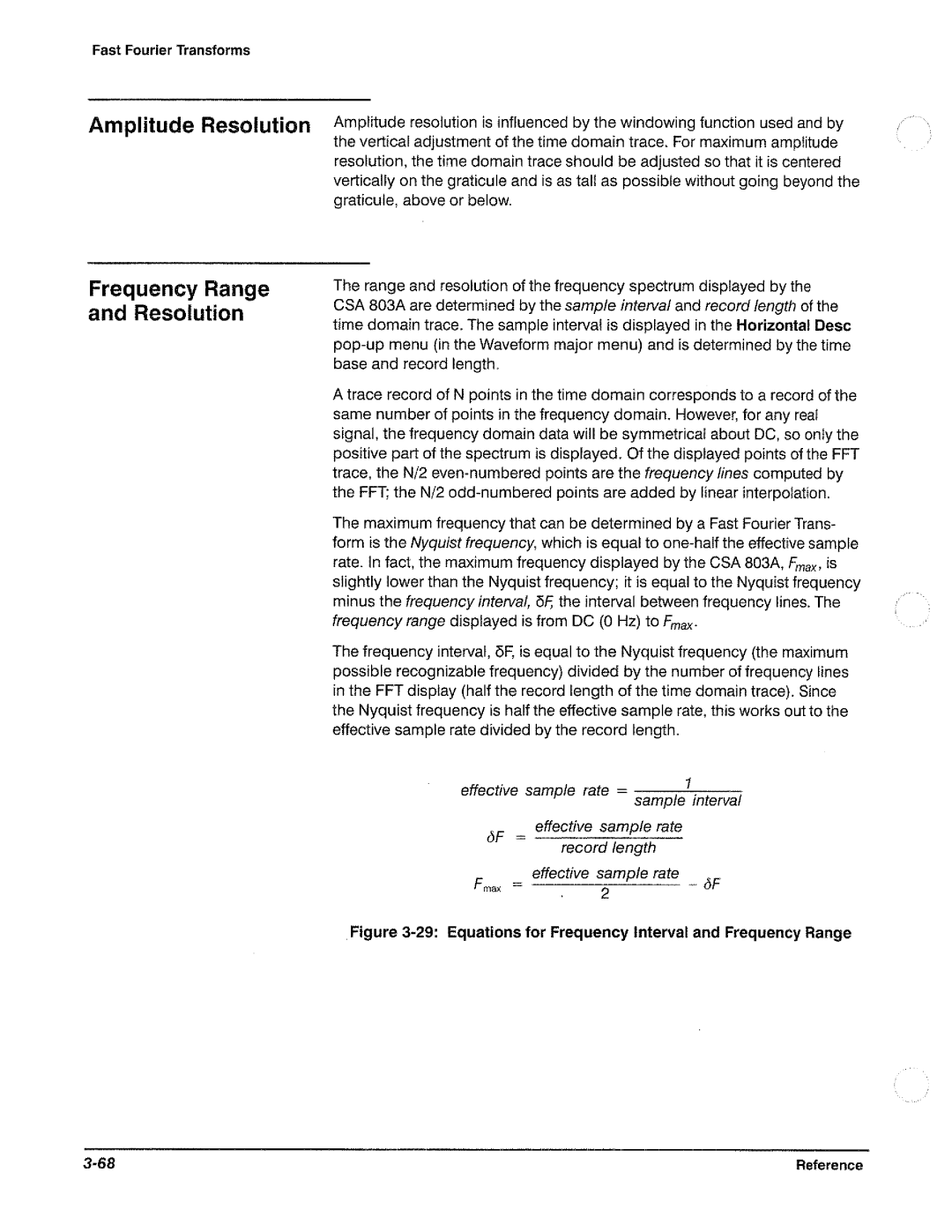 Tektronix CSA 803A manual 