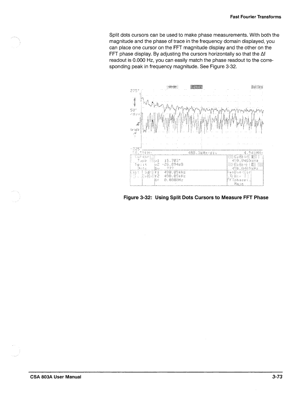 Tektronix CSA 803A manual 