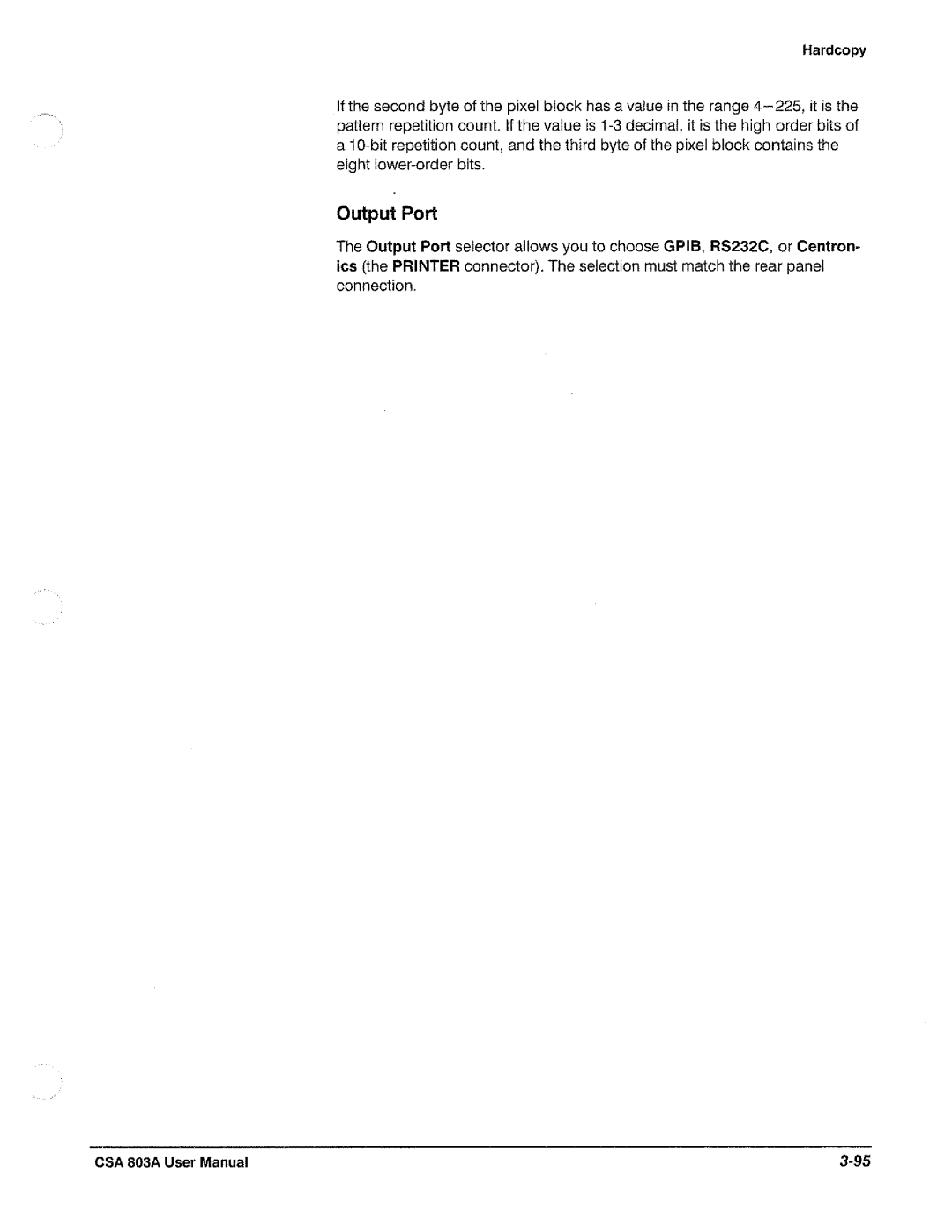 Tektronix CSA 803A manual 